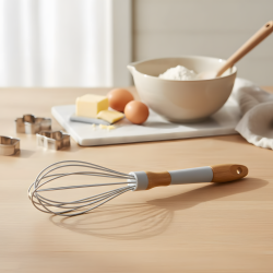 Silicone & Wooden Whisk